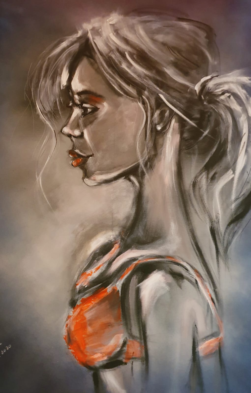 ArteDiAlina.com painting: Red Lipstick